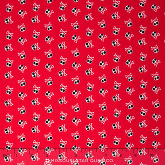 Blackbeard's Pirates - Blackbeard Skull Red Yardage