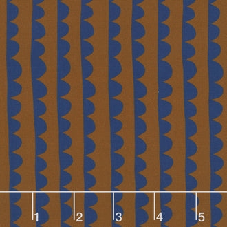Night Rainbow - Scallop Gingersnap Yardage