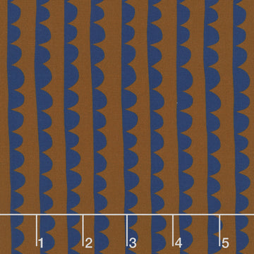 Night Rainbow - Scallop Gingersnap Yardage