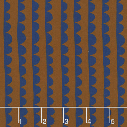 Night Rainbow - Scallop Gingersnap Yardage
