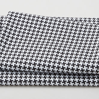 Polka & Plaid Party - Puzzle Black/White 3 Yard Cut