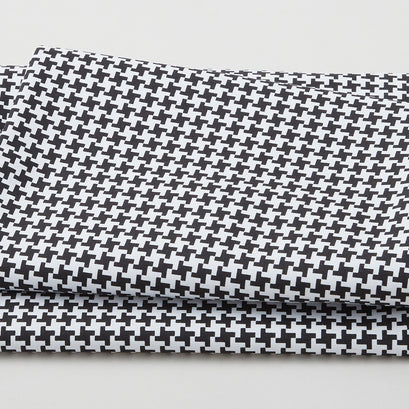 Polka & Plaid Party - Puzzle Black/White 3 Yard Cut