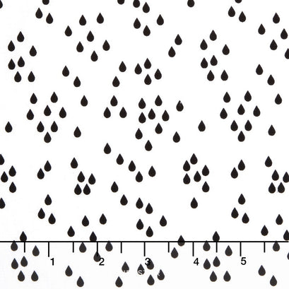 When Skies are Grey - Skies Rain White Yardage