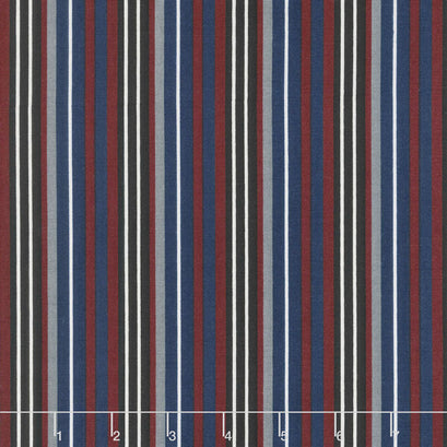Hey Mister - Striped Leash Navy Yardage
