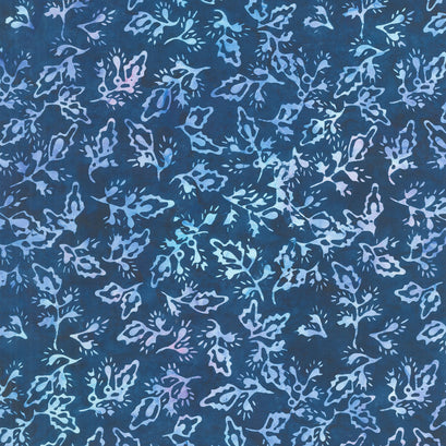 Tonga Batiks - Bluebell Little Buds Sapphire Yardage