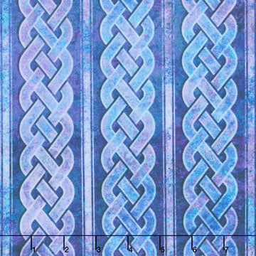 Stonehenge - Celtic Roots Celtic Stripe Purple Multi Yardage