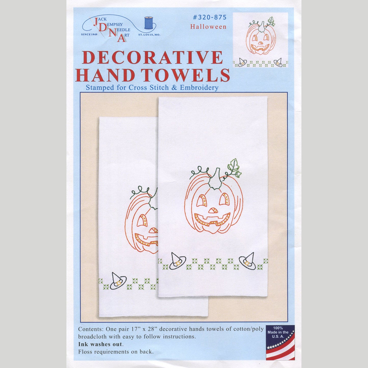 Halloween Embroidery Hand Towel Set Alternative View #4