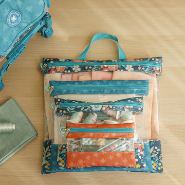 Missouri Star Quilt Town Zipper Pouches-- Set of 4