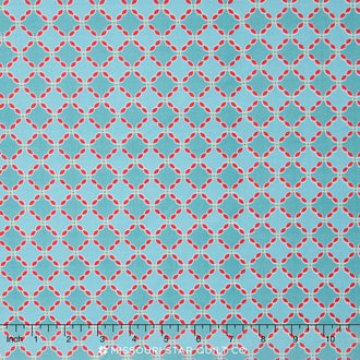 Flower Patch - Lattice Blue Yardage