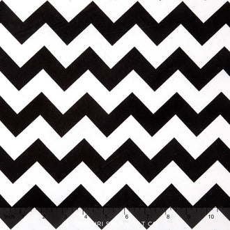 Medium Chevron - Black 108" Backing