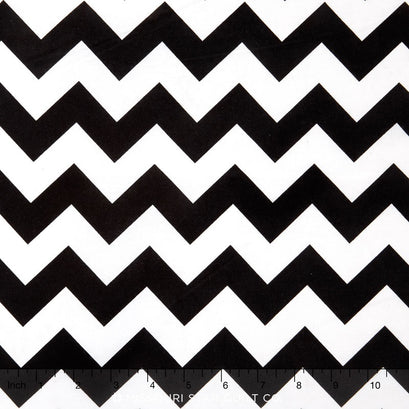 Medium Chevron - Black 108" Backing