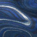 Holiday Flourish 11 - Peacock Marble Navy Metallic Yardage