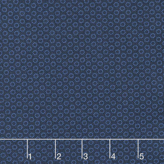 Wilmington Essentials - In the Navy Tiny Rings Navy on Navy Yardage