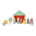 Set of 13 Wood Nativity Moveable Pieces Table Piece