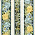 Avery Hill - Blue Flowers Blue Metallic Yardage
