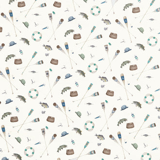 Wake at the Lake - Icons Parchment Yardage