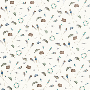 Wake at the Lake - Icons Parchment Yardage Primary Image