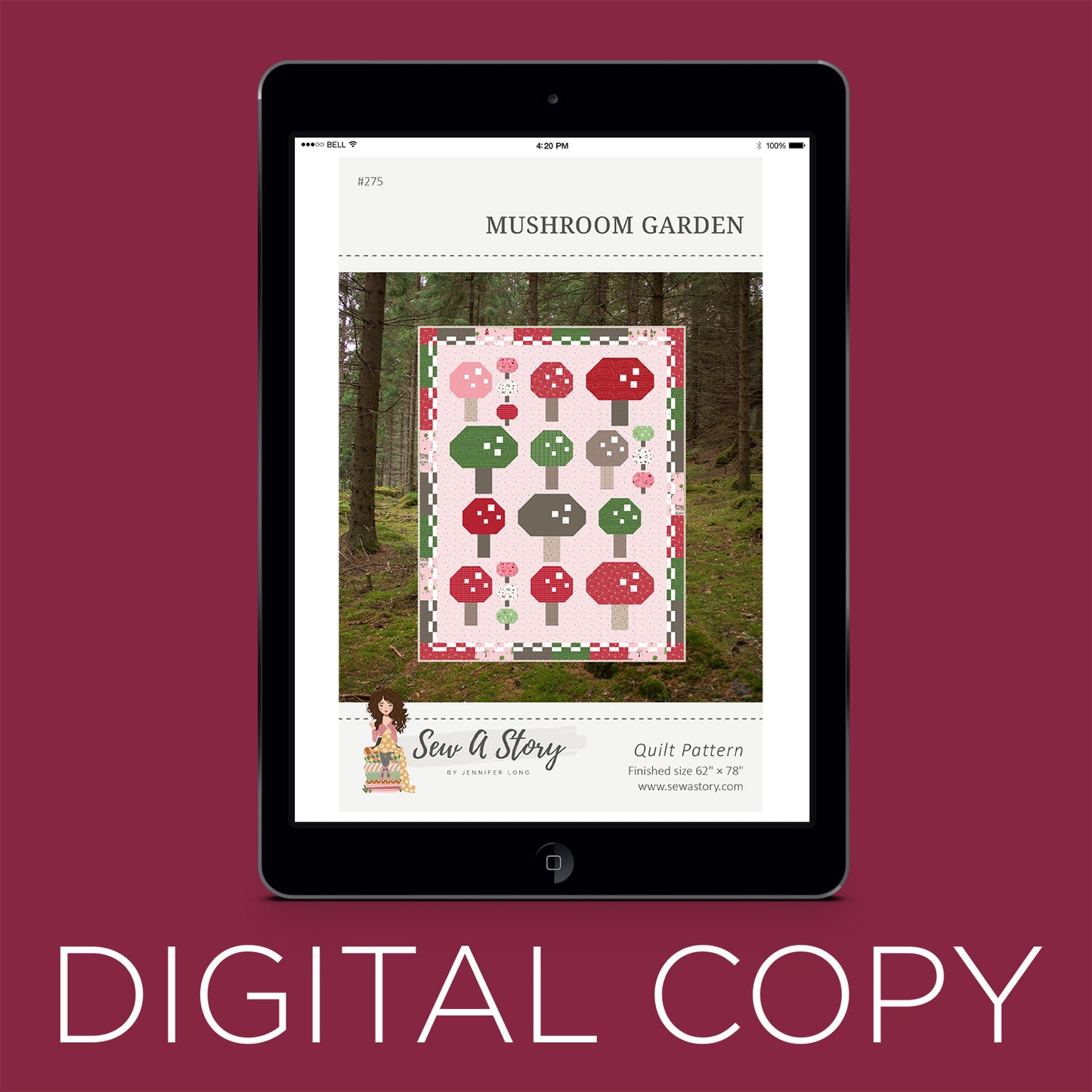 Digital Download - Mushroom Garden Quilt Pattern Primary Image