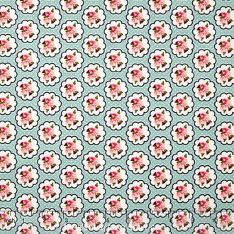 Posy Garden - Posy Scallop Aqua Yardage