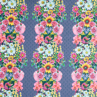 Goodness Gracious - Beata's Garden Steel Yardage