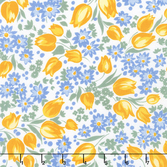 Sunshine Garden - Flowers Yellow Yardage