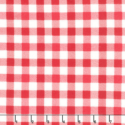 Old Fashioned Christmas - Check Red Flannel Yardage