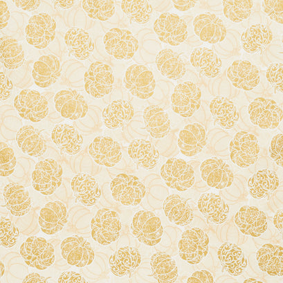 Sweet Pumpkin Spice - Pumpkins Natural Metallic Yardage