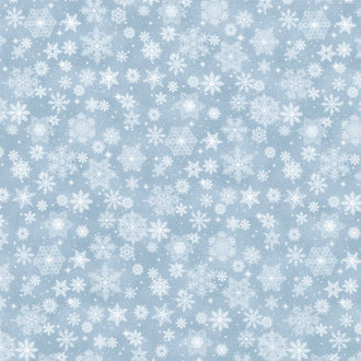 Bentley’s Snowflakes - Small Snowflake Blue Yardage