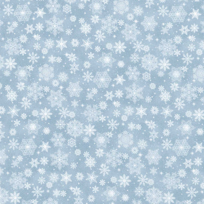 Bentley’s Snowflakes - Small Snowflake Blue Yardage