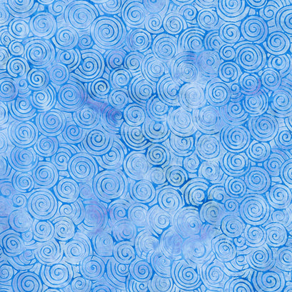 Reflections Batiks - Swirls French Blue Yardage