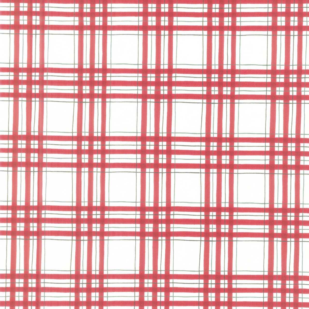 Woodland Winter (Moda) - Woodland Plaid Snowy White Yardage Primary Image