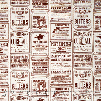 Cowboy - Cowboy Ads Cream Yardage
