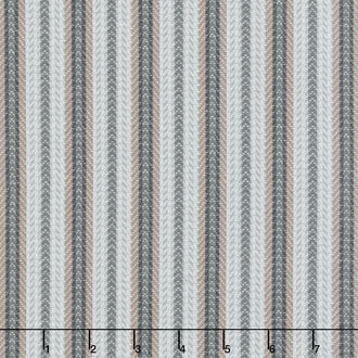 Farmhouse Flannels III - Blanket Stripe Pewter Yardage