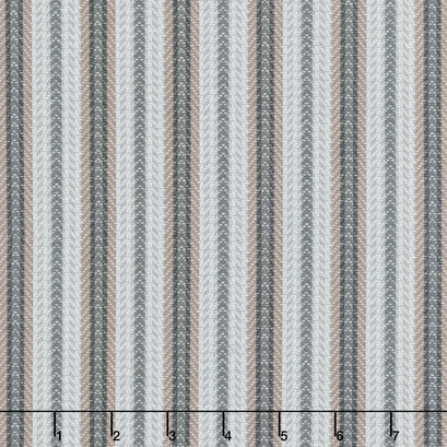 Farmhouse Flannels III - Blanket Stripe Pewter Yardage