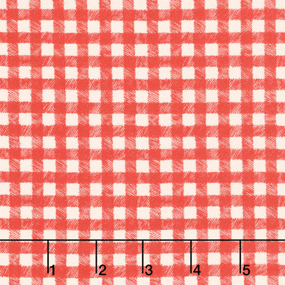 Homemade Holidays - Woven Check Red Yardage
