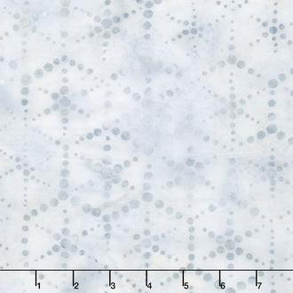 Artisan Batiks - Dot Dot Dot 2 Hexagon Dots Silver Yardage