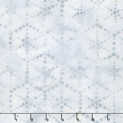 Artisan Batiks - Dot Dot Dot 2 Hexagon Dots Silver Yardage