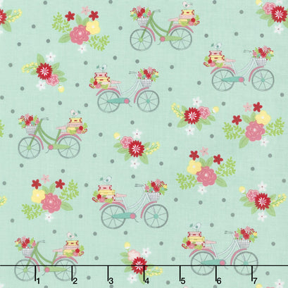 Vintage Adventure - Bicycle Aqua Yardage