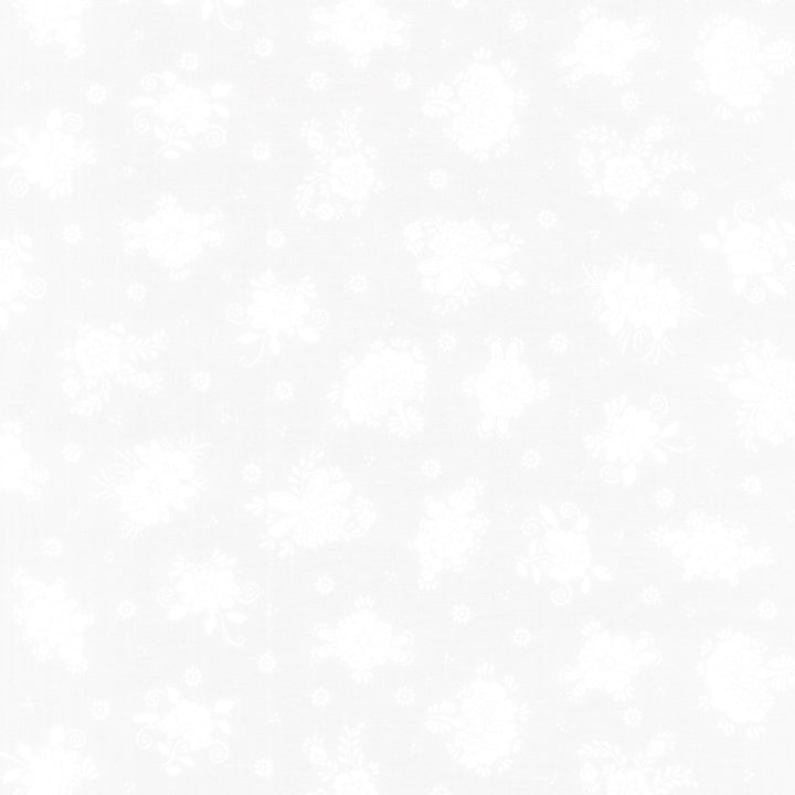 Blackout (Robert Kaufman) - Florals White Yardage Primary Image