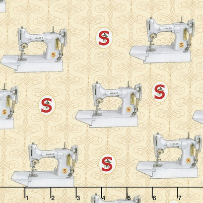 Sewing with Singer - Sewing Machines Antique Metallic Yardage
