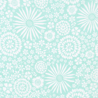 Flora Pop - Aqua 108" Wide Backing