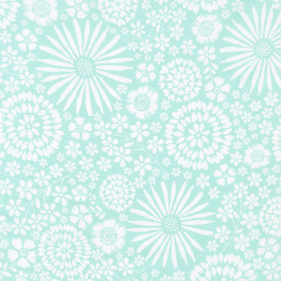 Flora Pop - Aqua 108" Wide Backing