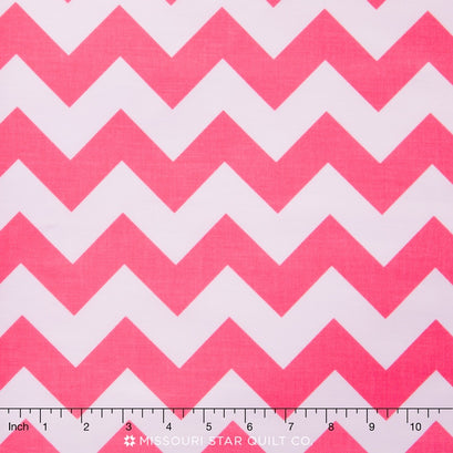 Cotton Ombre Chevrons - Hot Pink Yardage