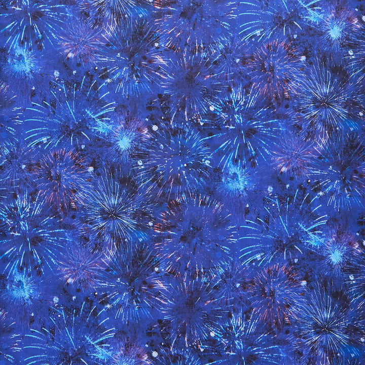 Land of the Free - Fireworks Blue Yardage