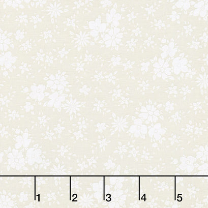 Wilmington Essentials - Sugar Cookies Posies Silhouette Cream on Cream Yardage