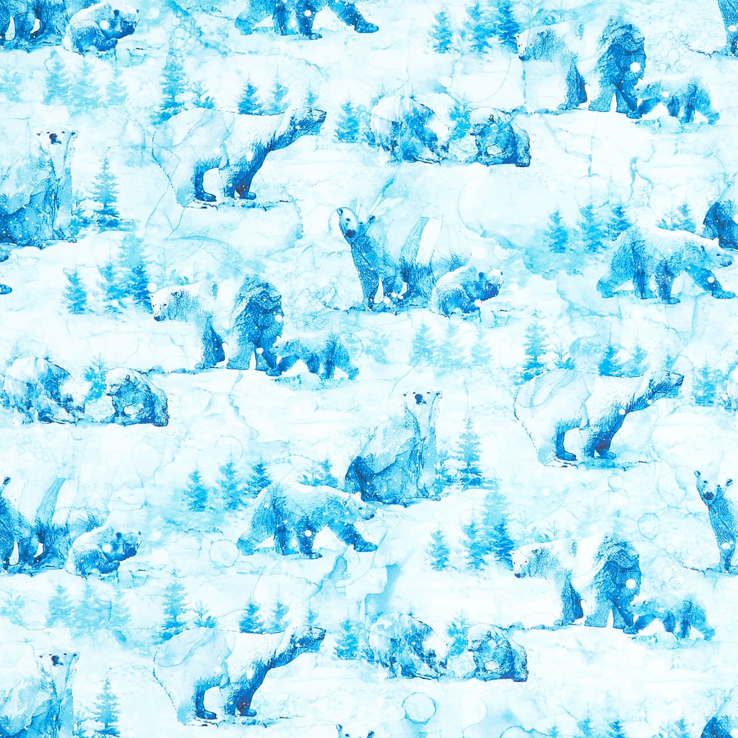 Illuminations - Polar Bears Light Blue Yardage Primary Image
