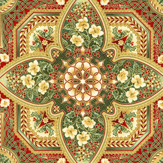 Holiday Flourish 10 - Holiday Medallion Holiday Metallic Yardage