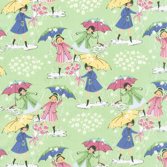 Mae Flowers - Mae Main Green Yardage