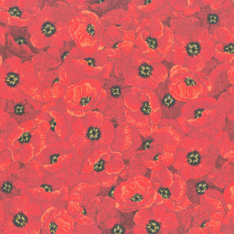 Poppy Dreams - Packed Poppies Poppy Yardage
