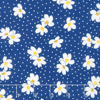 Sunshine Garden - Dots Navy Yardage